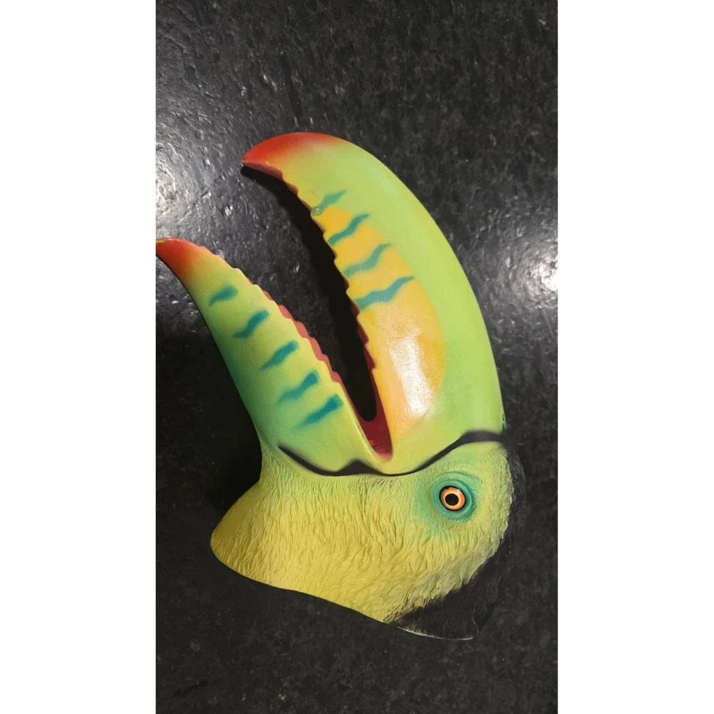 Large Parrot / Toucan Hand Puppet – Rubber‎ Beak – Jungle / Educational Toy